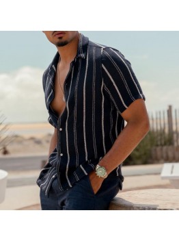 Men's short sleeve striped shirt HE1402-02-02