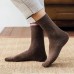 5 Pairs Men Dacron Terry Fabric Thickened Solid Color Simple Warmth Socks