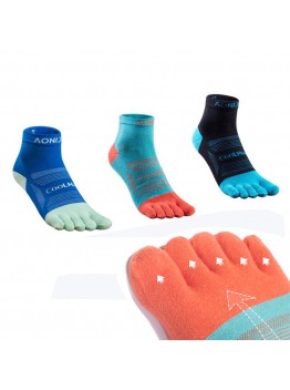 3Pairs AONIJIE E4802 Running Low Cut Athletic Five Toe Socks Toesocks For Running Cycling Race Trail