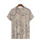 Men's Dog Print Crew Neck Casual Short Sleeve T-Shirt