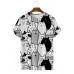 Men's Cat Print Casual Round Neck Short Sleeve T-Shirt