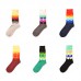 Men Sub  gradient Cotton Breathable Socks Comfortable Casual Sports Long Tube Socks