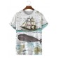 Men's Nautical & Whale Short Sleeve T-Shirt