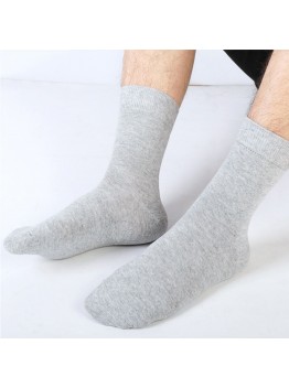 10 Pairs Men Cotton Solid Color Summer Thin Deodorant Sweat  absorbent Tube Socks